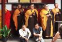 Monks chanting at Jade Buddha temple